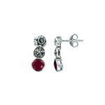 Load image into Gallery viewer, Taraash 925 Sterling Silver Colorful CZ Drop Earrings - Taraash