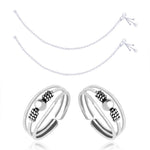 Load image into Gallery viewer, Taraash 925 Sterling Silver Combo Of Anklet & Toe Ring Combo ANTR 01 - Taraash
