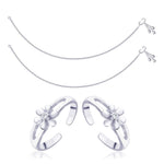 Load image into Gallery viewer, Taraash 925 Sterling Silver Combo of Anklet & Toe Ring COMBO ANTR 08 - Taraash