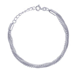 Load image into Gallery viewer, TARAASH 925 Sterling Silver Combo Of Figaro And Multichain Bracelets For Couple - Taraash