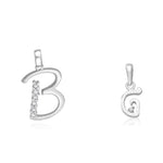 Load image into Gallery viewer, Taraash 925 Sterling Silver Couple Alphabet Pendants "B" and "G" Initial Letter Pendants - Taraash