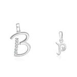 Load image into Gallery viewer, Taraash 925 Sterling Silver Couple Alphabet Pendants "B" and "P" Initial Letter Pendants - Taraash