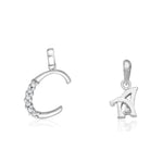 Load image into Gallery viewer, Taraash 925 Sterling Silver Couple Alphabet Pendants "C" and "A" Initial Letter Pendants - Taraash