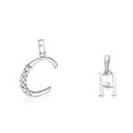 Load image into Gallery viewer, Taraash 925 Sterling Silver Couple Alphabet Pendants "C" and "H" Initial Letter Pendants - Taraash