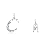 Load image into Gallery viewer, Taraash 925 Sterling Silver Couple Alphabet Pendants "C" and "M" Initial Letter Pendants - Taraash