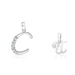 Load image into Gallery viewer, Taraash 925 Sterling Silver Couple Alphabet Pendants "C" and "U" Initial Letter Pendants - Taraash