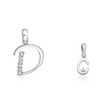 Load image into Gallery viewer, Taraash 925 Sterling Silver Couple Alphabet Pendants "D" and "C" Initial Letter Pendants - Taraash