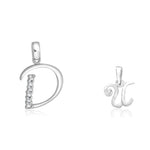Load image into Gallery viewer, Taraash 925 Sterling Silver Couple Alphabet Pendants "D" and "U" Initial Letter Pendants - Taraash