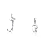 Load image into Gallery viewer, Taraash 925 Sterling Silver Couple Alphabet Pendants "J" and "B" Initial Letter Pendants - Taraash