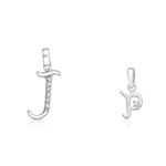 Load image into Gallery viewer, Taraash 925 Sterling Silver Couple Alphabet Pendants "J" and "P" Initial Letter Pendants - Taraash