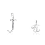Load image into Gallery viewer, Taraash 925 Sterling Silver Couple Alphabet Pendants "J" and "U" Initial Letter Pendants - Taraash