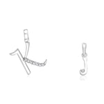Load image into Gallery viewer, Taraash 925 Sterling Silver Couple Alphabet Pendants "K" and "J" Initial Letter Pendants - Taraash