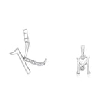 Load image into Gallery viewer, Taraash 925 Sterling Silver Couple Alphabet Pendants "K" and "M" Initial Letter Pendants - Taraash