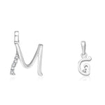 Load image into Gallery viewer, Taraash 925 Sterling Silver Couple Alphabet Pendants "M" and "G" Initial Letter Pendants - Taraash