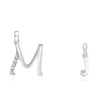 Load image into Gallery viewer, Taraash 925 Sterling Silver Couple Alphabet Pendants "M" and "J" Initial Letter Pendants - Taraash