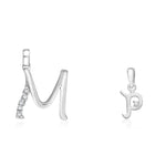 Load image into Gallery viewer, Taraash 925 Sterling Silver Couple Alphabet Pendants "M" and "P" Initial Letter Pendants - Taraash