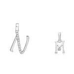 Load image into Gallery viewer, Taraash 925 Sterling Silver Couple Alphabet Pendants "N" and "M" Initial Letter Pendants - Taraash