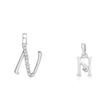 Load image into Gallery viewer, Taraash 925 Sterling Silver Couple Alphabet Pendants "N" and "N" Initial Letter Pendants - Taraash