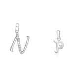 Load image into Gallery viewer, Taraash 925 Sterling Silver Couple Alphabet Pendants "N" and "P" Initial Letter Pendants - Taraash