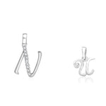 Load image into Gallery viewer, Taraash 925 Sterling Silver Couple Alphabet Pendants "N" and "U" Initial Letter Pendants - Taraash