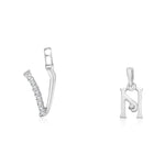 Load image into Gallery viewer, Taraash 925 Sterling Silver Couple Alphabet Pendants "V" and "N" Initial Letter Pendants - Taraash