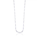 Load image into Gallery viewer, Taraash 925 Sterling Silver Couple Combo Of Figaro Chain And Square CZ Shape Jewellery Set - Taraash