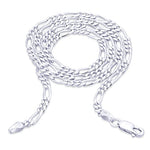 Load image into Gallery viewer, Taraash 925 Sterling Silver Couple Combo Of Figaro Chain And Square CZ Shape Jewellery Set - Taraash