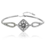 Load image into Gallery viewer, Taraash 925 Sterling Silver Cubic Zircon Studded Square Shape Bangle | Gifts for Women & Girls - Taraash