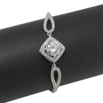 Load image into Gallery viewer, Taraash 925 Sterling Silver Cubic Zircon Studded Square Shape Bangle | Gifts for Women & Girls - Taraash
