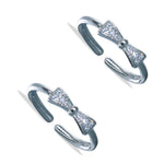 Load image into Gallery viewer, Taraash 925 Sterling Silver Cz Bow Toe Ring For Women - Taraash