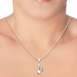 Load image into Gallery viewer, Taraash 925 Sterling Silver CZ Double Heart Pendant For Women COMBO PD 45 - Taraash
