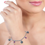 Load image into Gallery viewer, Taraash 925 Sterling Silver CZ Floral Bracelet For Women - Taraash