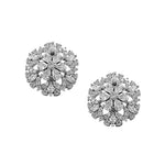 Load image into Gallery viewer, Taraash 925 Sterling Silver CZ Floral Earrings For Women - Taraash