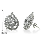 Load image into Gallery viewer, Taraash 925 Sterling Silver CZ Floral Earrings For Women - Taraash