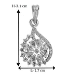 Load image into Gallery viewer, Taraash 925 Sterling Silver CZ Floral Pendant Set For Women - Taraash