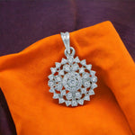 Load image into Gallery viewer, Taraash 925 Sterling Silver CZ Floral Pendant With Chain For Women - Taraash