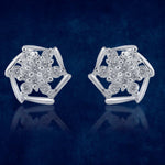 Load image into Gallery viewer, Taraash 925 Sterling Silver CZ Floral Stud Earrings For Women - Taraash