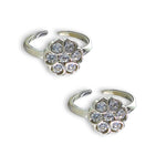 Load image into Gallery viewer, Taraash 925 Sterling Silver Cz Floral Toe Ring For Women - Taraash