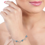 Load image into Gallery viewer, Taraash 925 Sterling Silver CZ Heart Bracelet For Women - Taraash