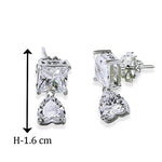 Load image into Gallery viewer, Taraash 925 Sterling Silver CZ Heart Earrings For Women - Taraash