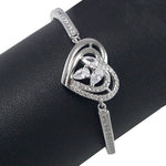 Load image into Gallery viewer, Taraash 925 Sterling Silver CZ Heart Shape Bangle For Women - Taraash