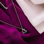 Load image into Gallery viewer, Taraash 925 Sterling Silver Cz Heart Shaped Pendant Chain for Women - Taraash