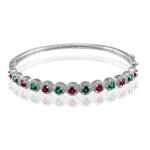 Load image into Gallery viewer, Taraash 925 Sterling Silver CZ Multicolor Bangle For Women - Taraash