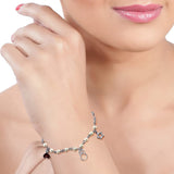 Taraash 925 Sterling Silver CZ Pearl Charm Bracelet For Women - Taraash