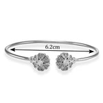 Load image into Gallery viewer, Taraash 925 Sterling Silver CZ Rose Petal Style Bangle For Women - Taraash