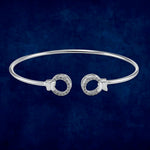 Load image into Gallery viewer, Taraash 925 Sterling Silver CZ Round Shape Bangle For Women - Taraash