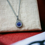 Load image into Gallery viewer, Taraash 925 Sterling Silver Dark Blue CZ Pendant Chain For Women - Taraash