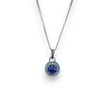 Load image into Gallery viewer, Taraash 925 Sterling Silver Dark Blue CZ Pendant Chain For Women - Taraash