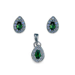 Load image into Gallery viewer, Taraash 925 Sterling Silver Dark Blue CZ Pendant Set For Women - Taraash