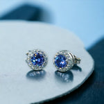 Load image into Gallery viewer, Taraash 925 Sterling Silver Dark Blue Cz Stud Earring For Women - Taraash